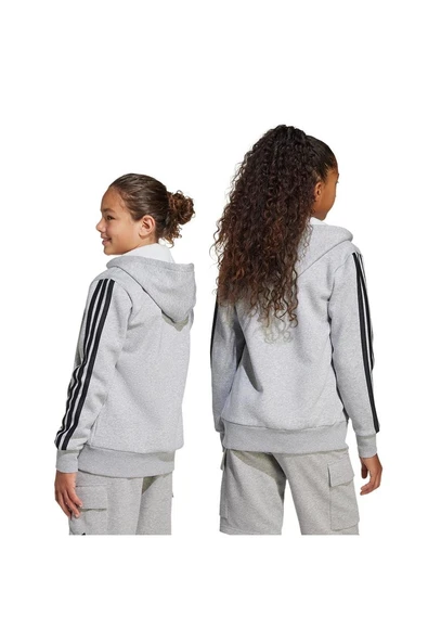 adidas Unisex Çocuk   Sweatshirt J 3S FL FZ HD JD6493 - 6