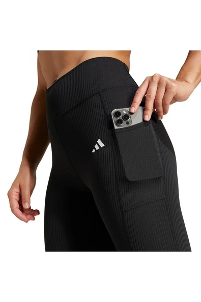 adidas Kadın   Tayt OPT RIB 7/8 L JE8024 - Resim 5