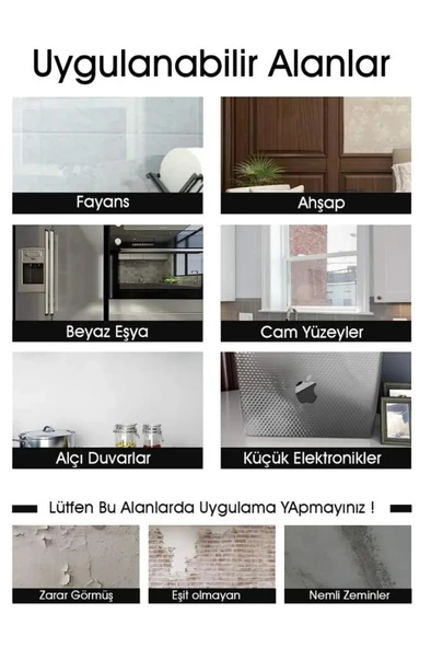 5 Metre Siyah Mermer Desenli Yapışkanlı Kaplama Kağıdı Mutfak Tezgah Raf Masa Dolap Folyo Sticker - 8