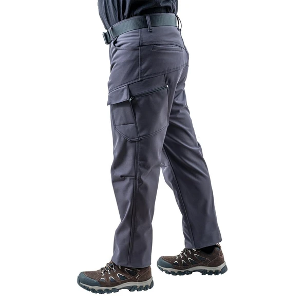 İçi Polarlı Softshell Pantolon - Su Rüzgar Geçirmez - Savage - Antrasit - Tactical Pantolon - 4