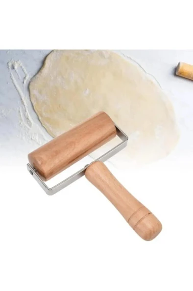 Ahşap Saplı Rulo Hamur Açma Rulosu Mini Oklava Mantı Pizza Börek Hamuru Açıcı Şekillendirici Merdane - 7