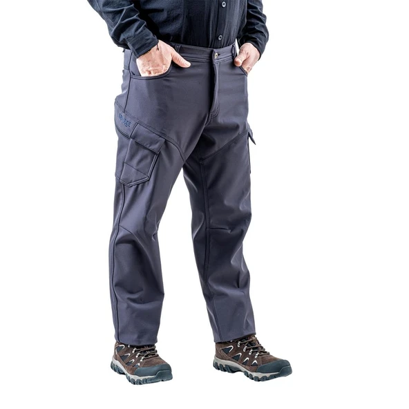 İçi Polarlı Softshell Pantolon - Su Rüzgar Geçirmez - Savage - Antrasit - Tactical Pantolon - 3