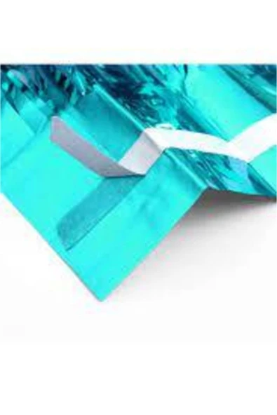 Metalik Püsküllü Duvar Perdesi Mavi - 3