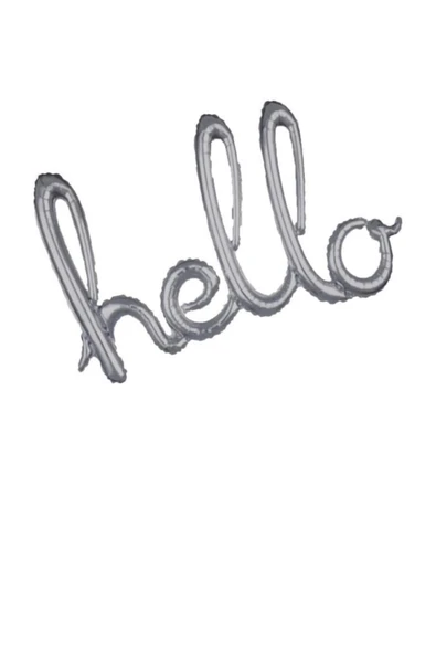 Imza Hello Folyo Gümüş Balon ürün görseli