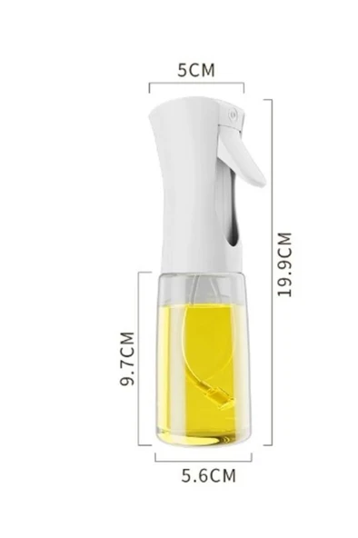 200 ml Airfryer Sprey Yağdanlık Zeytinyağı Sirke Yağ Püskürtmeli Damlatmaz Cam Şişe Şişesi - 4