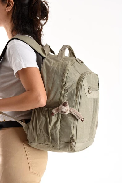 Unisex Sırt Çantası 40*30 Cm Okul Çantası Günlük Spor Çantası Klinkır Kumaş Hafif Çok Cepli Su İtici - Resim 3