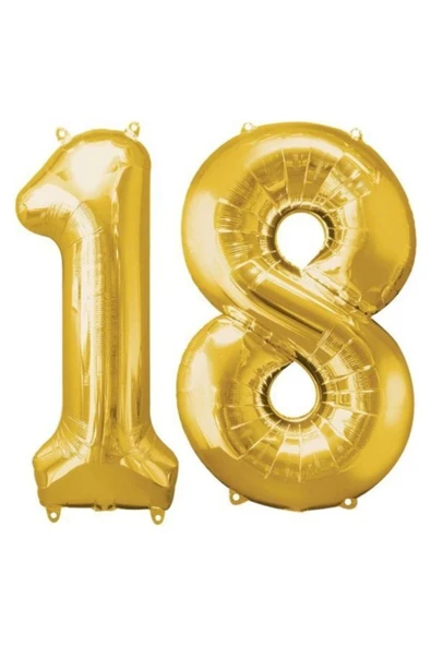 18 Yaş Altın Folyo Balon (76 Cm) ürün görseli