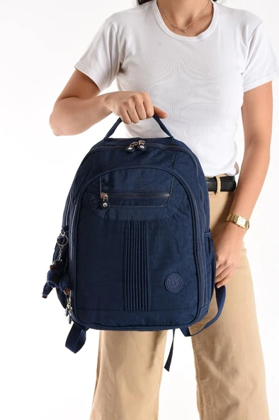 Unisex Sırt Çantası 40*30 Cm Okul Çantası Günlük Spor Çantası Klinkır Kumaş Hafif Çok Cepli Su İtici - Resim 6