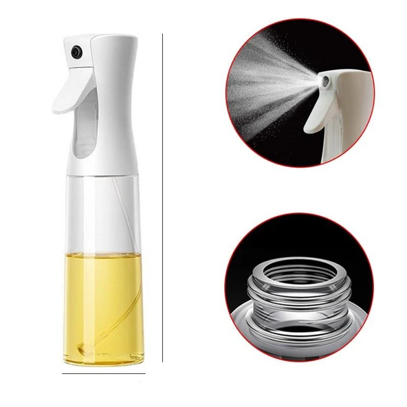 200 ml Airfryer Sprey Yağdanlık Zeytinyağı Sirke Yağ Püskürtmeli Damlatmaz Cam Şişe Şişesi - 3