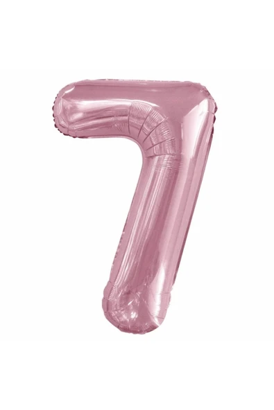 7 Folyo Rakam Balon Pembe 100 Cm