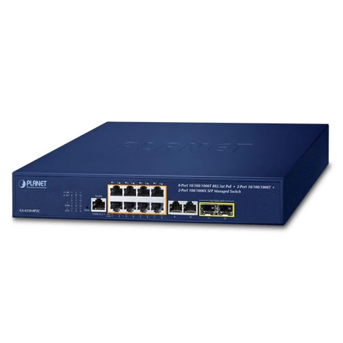 Yönetilebilir Gigabit Switch (Managed Gigabit Switch) 8-Port 10/100/1000T IEEE 802.3at/af PoE+ Injector (Port 1 ile Port-8 arası) (Port başına 32 watt) TdrTR