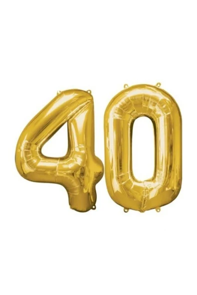 40 Yaş Altın Folyo Balon (100 Cm) ürün görseli