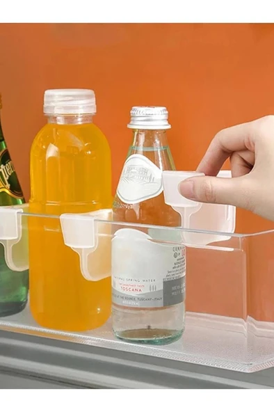 10 Adet Buzdolabı Yan Kapak Raf Bölücü Ayracı Dolap Çekmece Düzenleyici Şişe Kutu Bardak Ayırıcı - 4