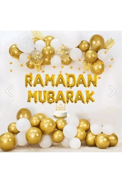 Ramazan Mubarak Balon Set Eid Mubarak Balon Set Ramazan Balon Seti ürün görseli