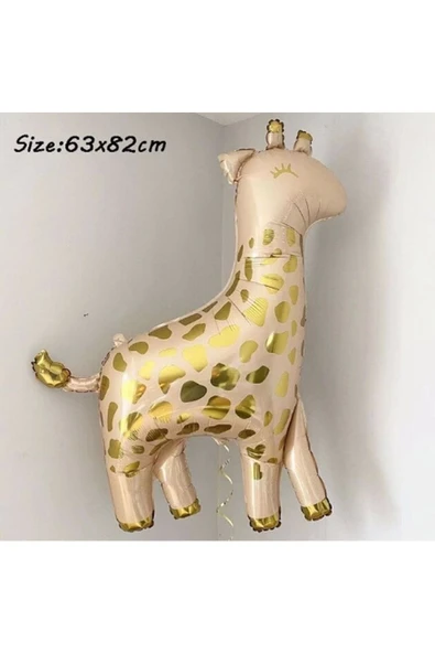 Zürafa 3 Yaş Balon Folyo Set Konsept Doğum Günü Set Yaş Balon Set - 3
