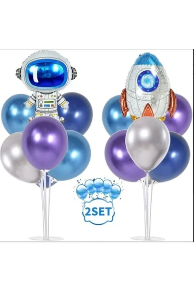 Parti Astronot Ve Uzay Roketi Folyo Balon ürün görseli