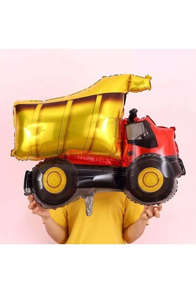 Kamyon 4 Yaş Balon Set Yıldız Balon Folyo Set Konsept Doğum Günü Set Yaş Balon Set - Resim 2