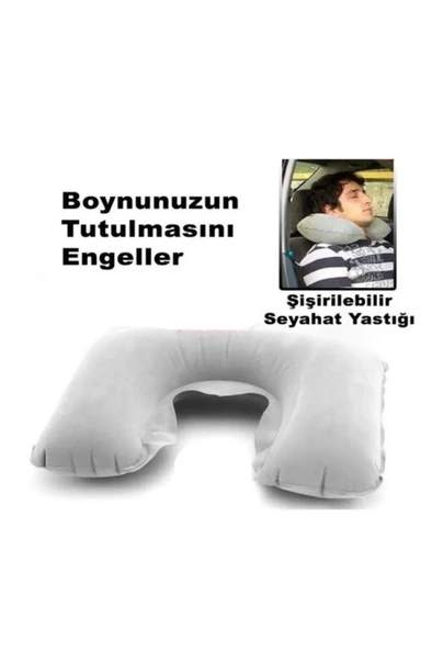 40 x 26 cm Seyahat Boyun Yastık Yolculuk Otobüs Uçak Koltuk Yolcu Uyku Yastığı - 4