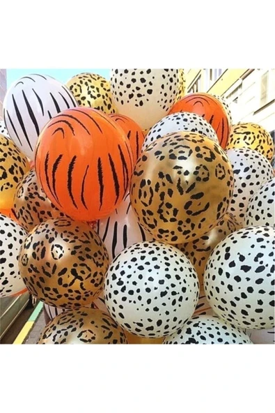 Safari Temalı 12" Inç Balon 5 Adet ürün görseli