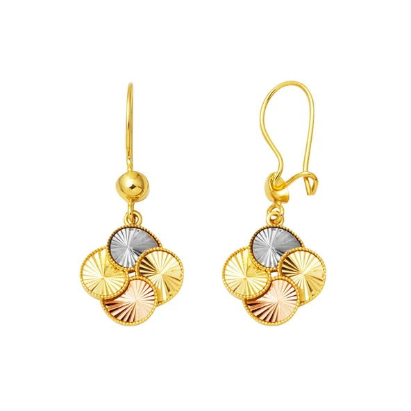 Therapy Sallantılı 14 Ayar Altın Küpe