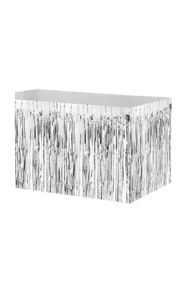 Masa Kenarı Eteği Ve Fonsüsü Metalize Gümüş 90 cm x 350 cm