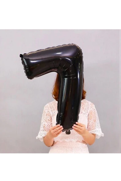 7 Yaş Siyah Rakam Balonlu Şimşek Mcqueen Balon Seti Arabalar - Resim 2