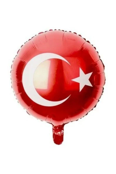 Türk Bayrağı Folyo Balon 18 Inç Helyum Veya Hava Ile Şişirilir ürün görseli