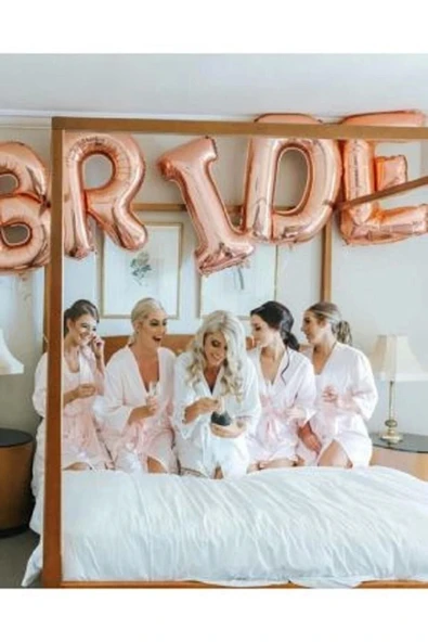 Bride Rose Gold Harf Balon Seti 100 Cm ürün görseli