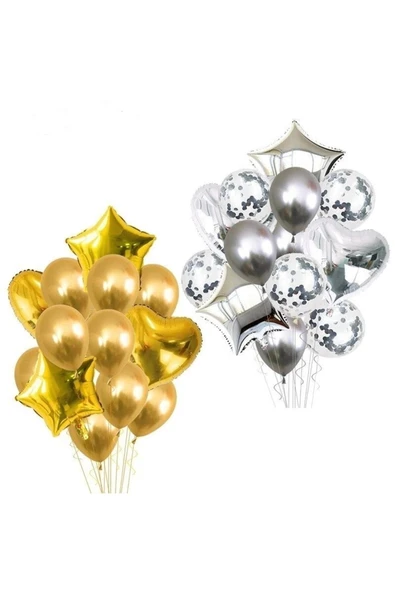 Parti Konfetili Balon Seti ürün görseli