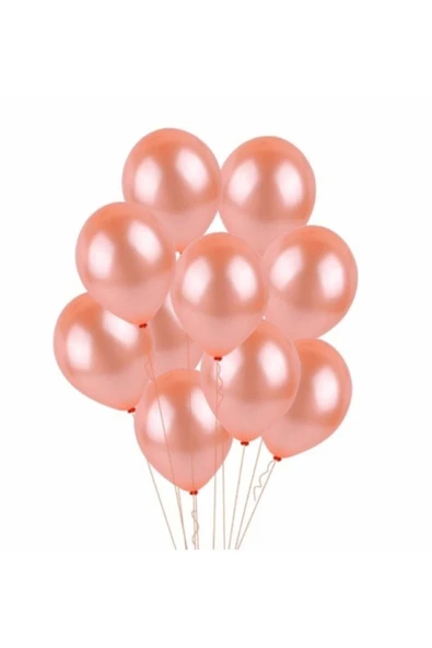 Metalik 12'inç Rose Gold Balon 10 Adet ürün görseli