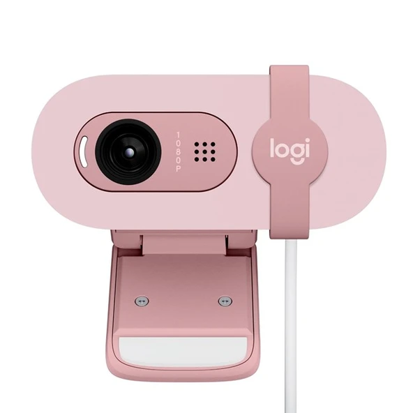 Logitech Brio 100 Pembe Full HD 1080P Mikrofonlu Webcam 960-001623