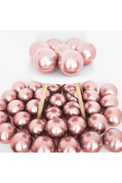 Rose Gold Krom Balon - Resim 2