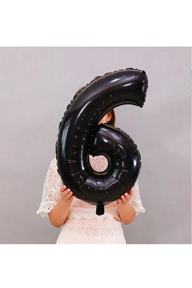 6 Yaş Siyah Rakam Balonlu Şimşek Mcqueen Balon Seti Arabalar (cars) Konfetili Şeffaf Balon - Resim 3