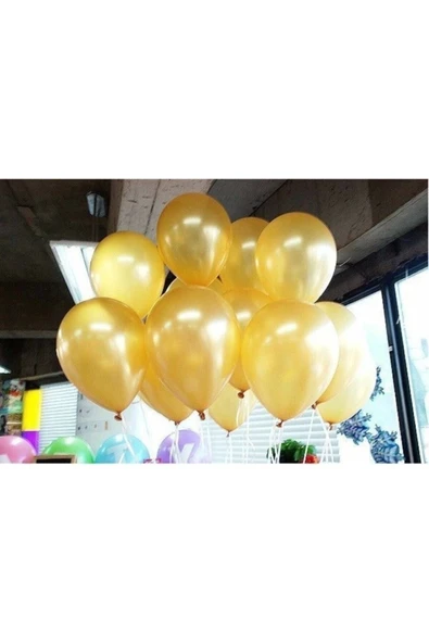 Metalik 12'inç Gold Balon 10 Adet ürün görseli