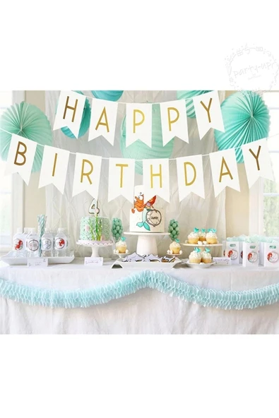 Happy Bırthday Banner Yazı Ve Konfetili Şeffaf Balon Seti - Resim 2