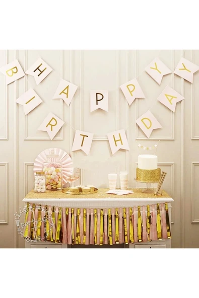 Happy Bırthday Banner Yazı Ve Konfetili Şeffaf Balon Seti - Resim 7