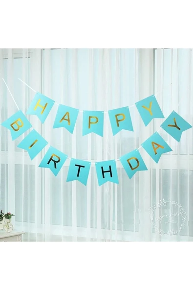 Happy Bırthday Banner Yazı Ve Konfetili Şeffaf Balon Seti - 6