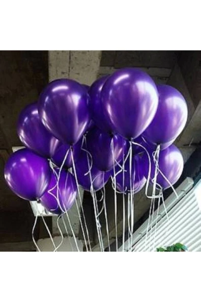 Mor Balon Violet Renk Balon Lateks Balon Doğum Günü Balonu Mor Renk 10 Adet ürün görseli