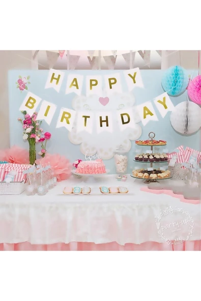 Happy Bırthday Banner Yazı Ve Konfetili Şeffaf Balon Seti - Resim 5