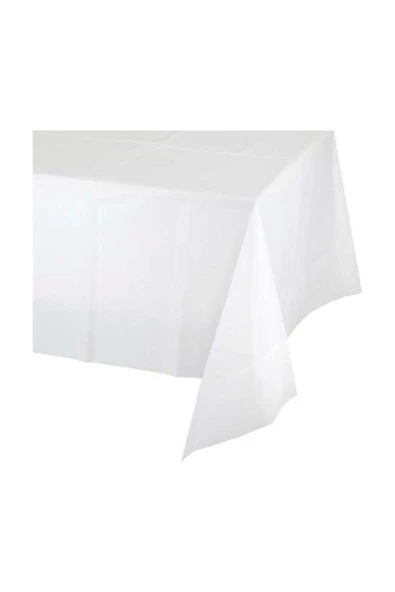 Plastik Masa Örtüsü Beyaz Kullan At 120x180 Cm ürün görseli