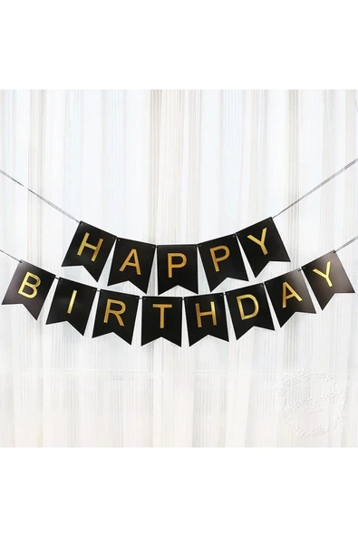 Happy Bırthday Banner Yazı Ve Konfetili Şeffaf Balon Seti - 5