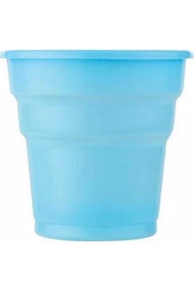 Plastik Kullan At Doğum Günü Tabak Bardak Çatal Peçete(mavi) - Resim 3