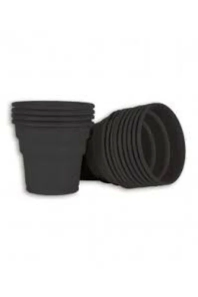 Siyah Plastik Tabak Bardak Çatal Seti - Plastik 25 Kişilik Doğum Günü Set - - 2