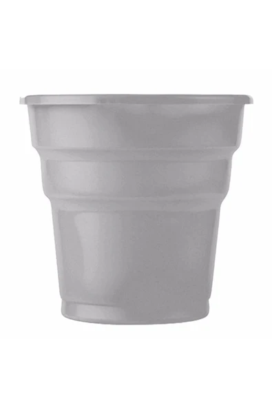 Plastik Kullan At Doğum Günü Tabak Bardak Çatal Peçete(gri) - Resim 2