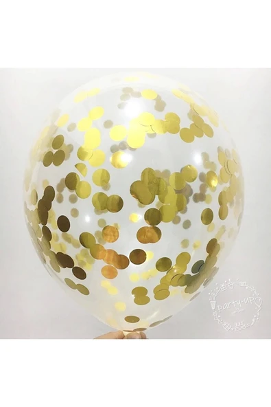 Happy Bırthday Banner Yazı Ve Konfetili Şeffaf Balon Seti - Resim 3