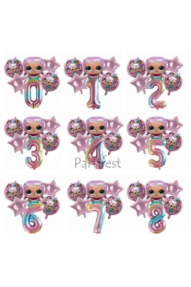 Lol Surprise 5 Yaş Balon Seti Lol Bebek Balon Seti Lol Doğum Günü Parti Seti - Resim 3