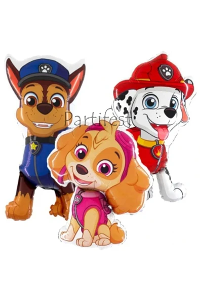 Paw Patrol Balon Seti Paw Petrol Yaş Balon Seti Paw Patrol Doğum Günü Set Paw Patrol Marshlall Chase