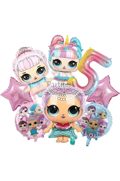 Lol Surprise 5 Yaş Balon Seti Lol Bebek Balon Seti Lol Doğum Günü Parti Seti ürün görseli