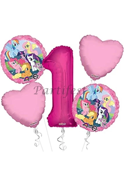 My Little Ponny 1 Yaş Balon Set Balon Folyo Set My Little Ponny Konsept Doğum Günü Set Yaş Balon ürün görseli