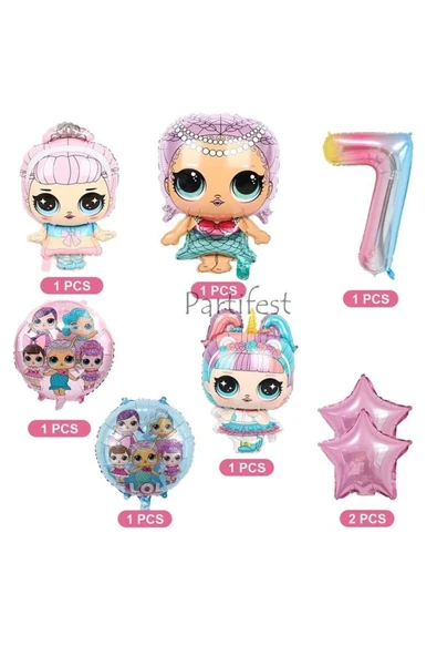 Lol Surprise 5 Yaş Balon Seti Lol Bebek Balon Seti Lol Doğum Günü Parti Seti - Resim 2